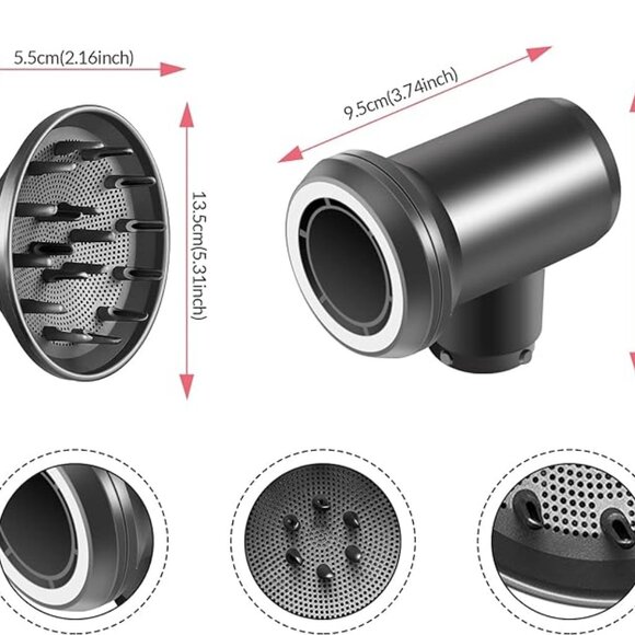Diffuser and Adaptor for Dyson Air wrap Styler Into A Hair Dryer Combination - Picture 6 of 8